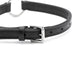 Jeffers Padded Black Leather Dog Collars with O - Ring and Nickel Hardware - I2DX - 5/8" x 12" - 4