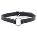 Jeffers Padded Black Leather Dog Collars with O - Ring and Nickel Hardware - I2DX - 5/8" x 12" - 1