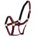 Jeffers Padded Nylon Horse Halter with Throat Snap - IA6D - Black/Red - 12