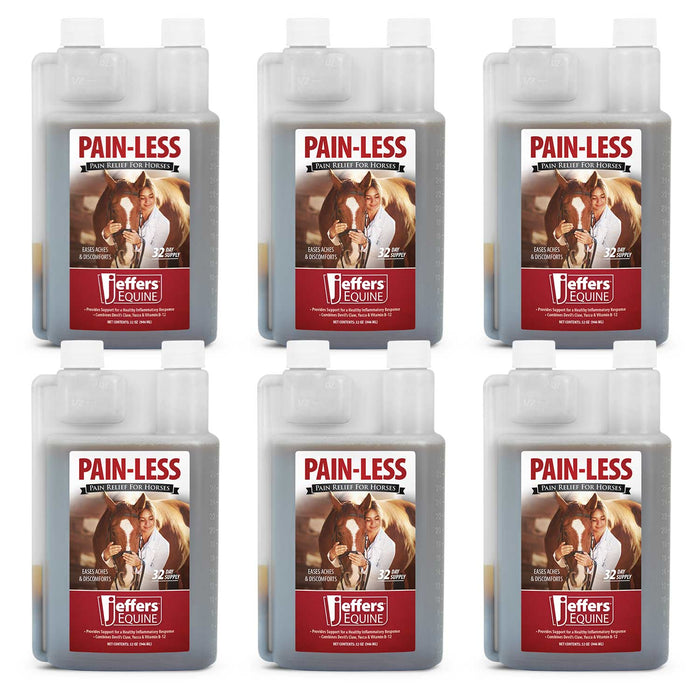 Jeffers Pain - Less Pain Relief Liquid for Horses - JEF2P7-KIT - 32 oz - 6 - 11
