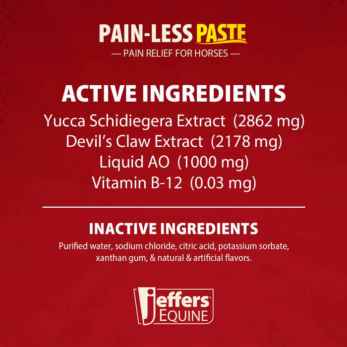 Jeffers Pain - Less Pain Relief Paste for Horses - JEF2P5 - 30 cc - 1 - 4