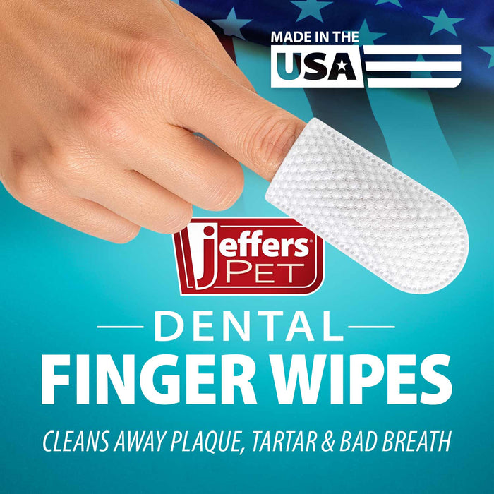 Jeffers Pet Dental Finger Wipes for Dogs & Cats, 50 Count - JEF2Z5 - 50 Wipes - 5