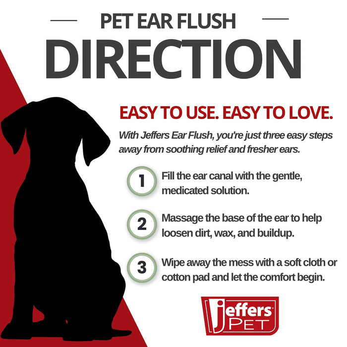 Jeffers Pet Ear Care Bundle, Ear Cleaner, Ear Drops & Ear Flush for Dogs & Cats, 3 Pack - JECEDEF-KIT - 3 Pack - 9