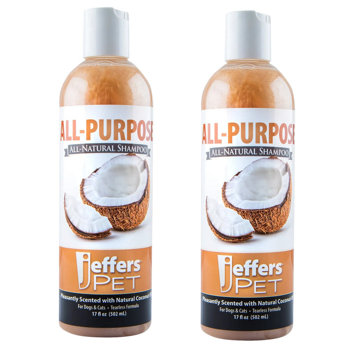 Jeffers Pet Tearless All - Purpose All - Natural Coconut Oil Shampoo for Dogs & Cats - TZP1-2 - 17 oz - 2 - 8