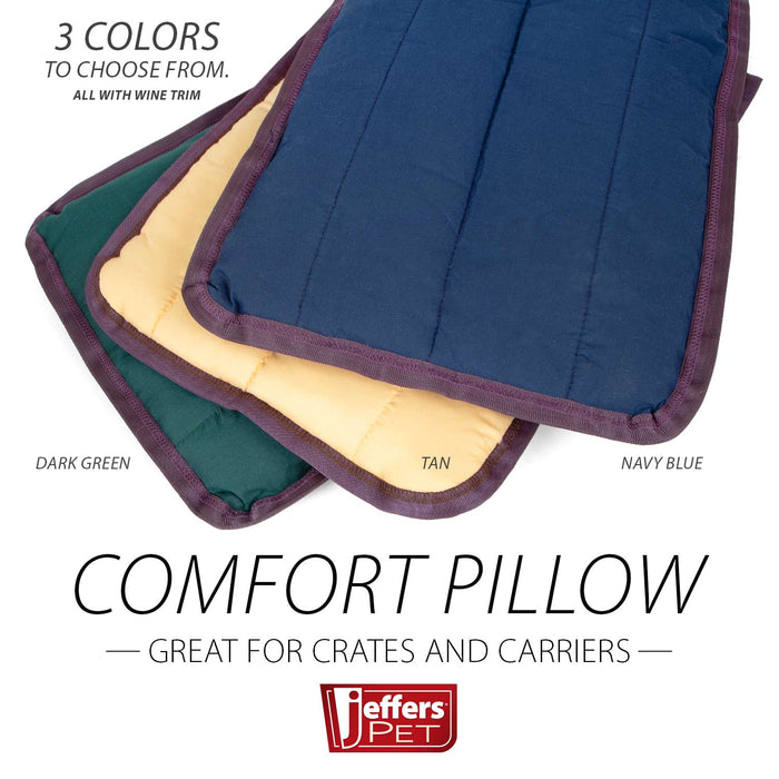 Jeffers Pet Washable Comfy Dog Pillow for Crates, Carriers, or Lounging - I2DF - 12" x 18" - Dark Green - 3