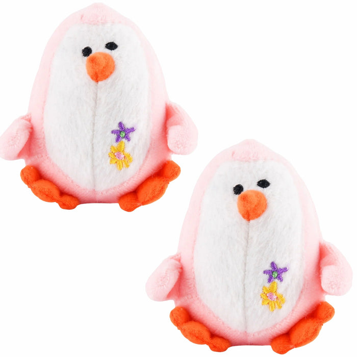 Jeffers Plush Penguin Squeaker Toy for Puppies & Small Dogs - I7AQ-2PK - Pink - 2 ct - 8