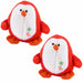 Jeffers Plush Penguin Squeaker Toy for Puppies & Small Dogs - I7AR-2PK - Red - 2 ct - 9