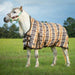Jeffers Pony Poppins Solaris 1200D Extended Neck Medium Pony Horse Turnout Blanket, Brown & Cream Plaid - JEF2DN - Brown & Cream Plaid - 39" - 1