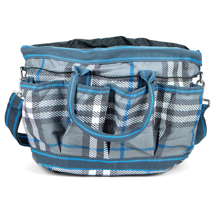 Jeffers Poplar Head Horse Grooming Bag - GAG1TB - Hamilton Blue & Slate Plaid - 7