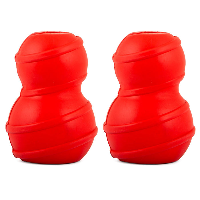 Jeffers Red Classic Stuffable Fetch & Chew Natural Rubber Treat Dispensing Dental Dog Toy - I7QN-2 - Red - Medium - 2 - 13