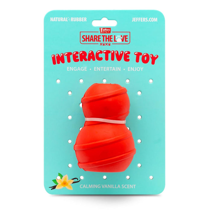 Jeffers Red Classic Stuffable Fetch & Chew Natural Rubber Treat Dispensing Dental Dog Toy - I7QN - Red - Medium - 1 - 8