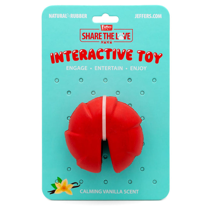 Jeffers Red Millipede Natural Rubber Treat Dispensing Dental Dog Chew Toy - I7RK - Red - Small - 1 - 15