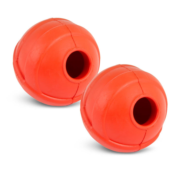 Jeffers Red Orbits Ball Natural Rubber Dental Treat Dispensing Dog Chew Toy - I7Q2-2 - Red - Medium - 2 - 13