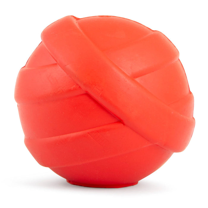 Jeffers Red Orbits Ball Natural Rubber Dental Treat Dispensing Dog Chew Toy - I7Q2 - Red - Medium - 1 - 9