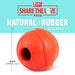 Jeffers Red Orbits Ball Natural Rubber Dental Treat Dispensing Dog Chew Toy - I7Q2 - Red - Medium - 1 - 3