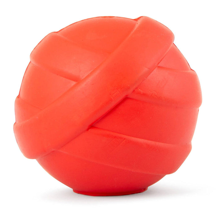 Jeffers Red Orbits Ball Natural Rubber Dental Treat Dispensing Dog Chew Toy - I7Q2 - Red - Medium - 1 - 10