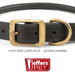 Jeffers Rolled Leather Dog Collars with Brass Hardware - 8M1B - 5/8"W x 11"L - Chestnut - 3