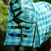 Jeffers Romper Stomper Durable Mesh Fly Sheet with Detachable Neck - JEFZX2 - Turquoise/Lime Plaid - 66" - 1 - 5