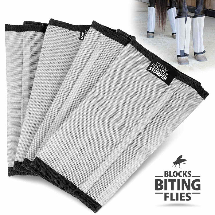 Jeffers Romper Stomper "Stomp - Free" Fly Boots for Horses, 4 pack - JEF2R9 - Turquoise - Small - 7