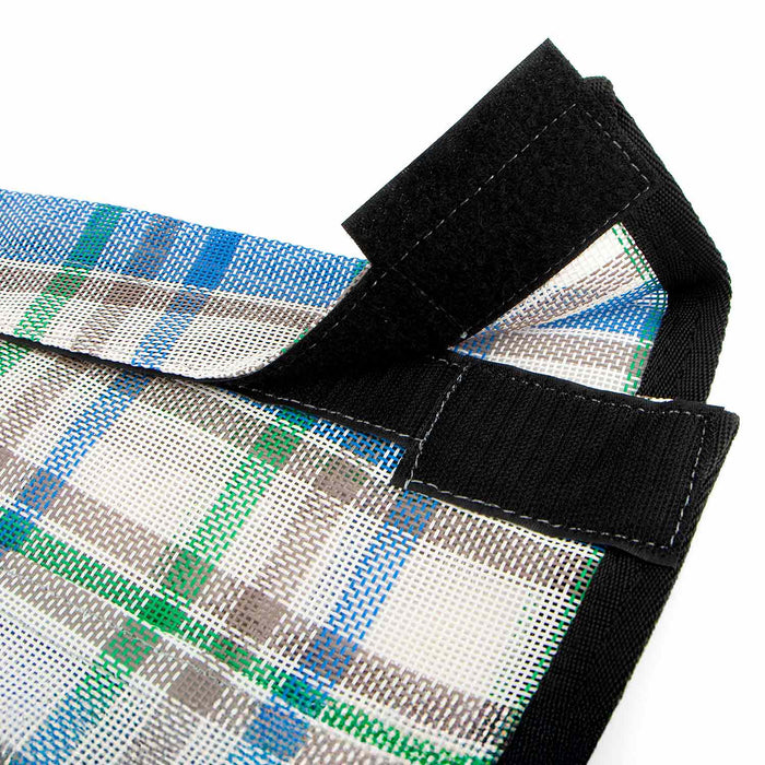 Jeffers Romper Stomper "Stomp - Free" Fly Boots for Horses, 4 pack - JEF2RW - Blue, Green & Tan - Small - 27