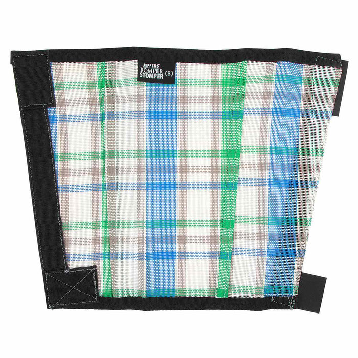 Jeffers Romper Stomper "Stomp - Free" Fly Boots for Horses, 4 pack - JEF2RW - Blue, Green & Tan - Small - 26