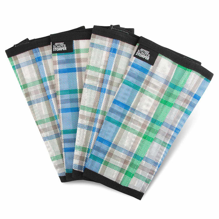 Jeffers Romper Stomper "Stomp - Free" Fly Boots for Horses, 4 pack - JEF2RW - Blue, Green & Tan - Small - 25