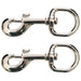 Jeffers Round Eye Bolt Snaps - IABT-2 - Nickel - plated - 1" x 3 - 7/8" - 2 Pack - 4