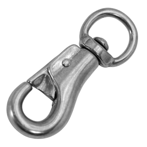 Jeffers Round Eye Bull Snap - IABP - Nickel - Plated - 4" L - Single - 1