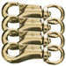 Jeffers Round Eye Bull Snap - IABQ-4 - Solid Brass - 3 - 3/4" L - 4 Pack - 5