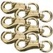 Jeffers Round Eye Bull Snap - IABQ-6 - Solid Brass - 3 - 3/4" L - 6 Pack - 6