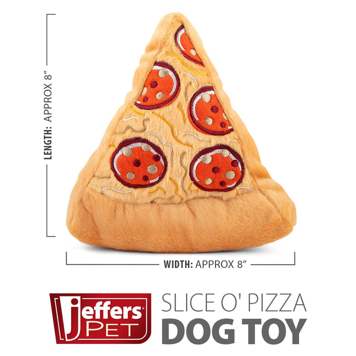 Jeffers Slice O' Pizza Crinkle & Squeak Dog Toy, Each - I7S5 - 1 ct - 6