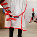Jeffers Solaris Horse Fly Sheet with Detachable Neck, Grey & Red - JEF2PD - Grey & Red - 66" - 4
