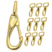 Jeffers Solid Brass Rein Spring Snap with Flat Fixed Eye - IAZ3-10 - 10 Pack - 6