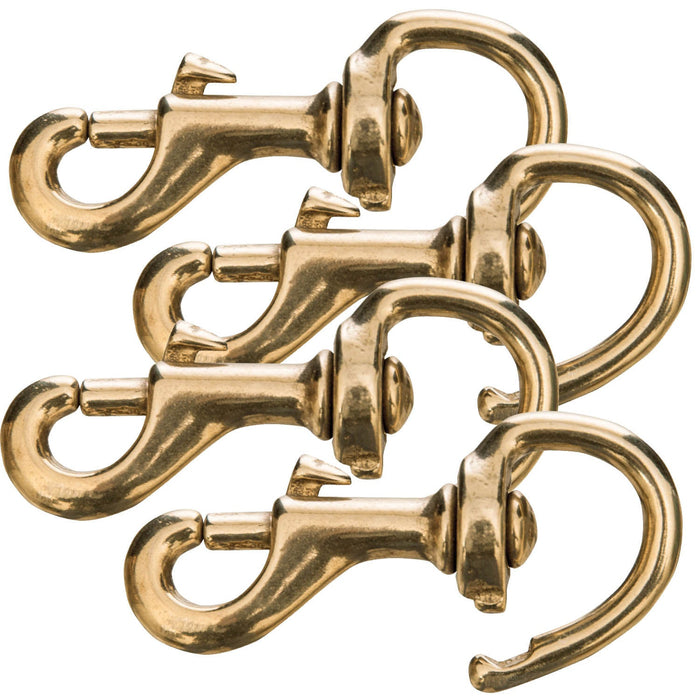 Jeffers Solid Brass Repair Snap with Swivel Eye - IAN2-4 - 4 Pack - 3