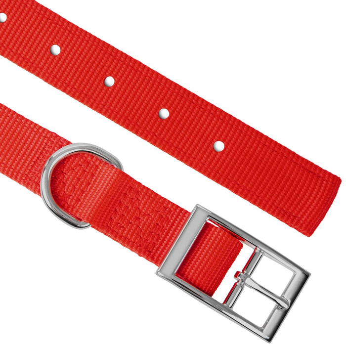 Jeffers Solid Web Nylon Dog Collar - SS5R - 5/8"W x 10"L - Pumpkin - 3