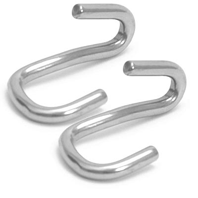 Jeffers Stainless Steel Curb Hooks, Pair - A8E4 - 2 ct - 1