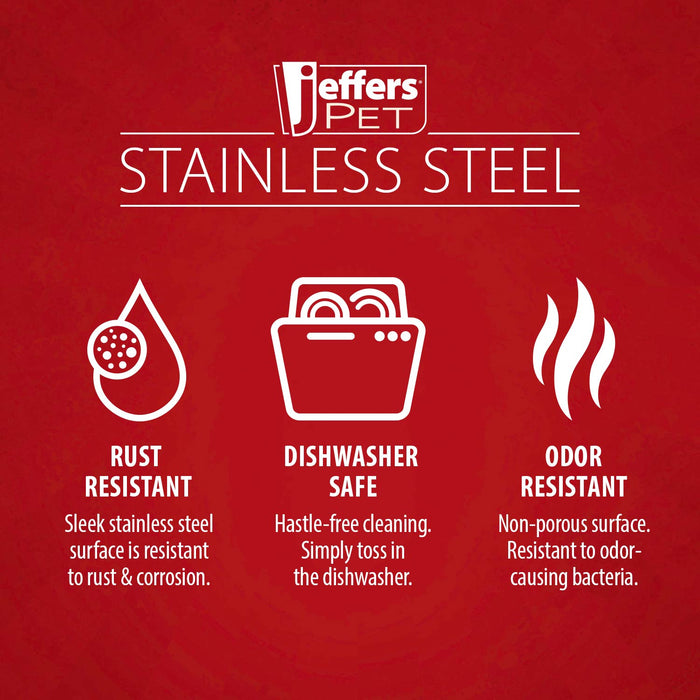 Jeffers Stainless Steel Puppy Pan Food & Water Dish - G3D6 - 3 Quart - 13