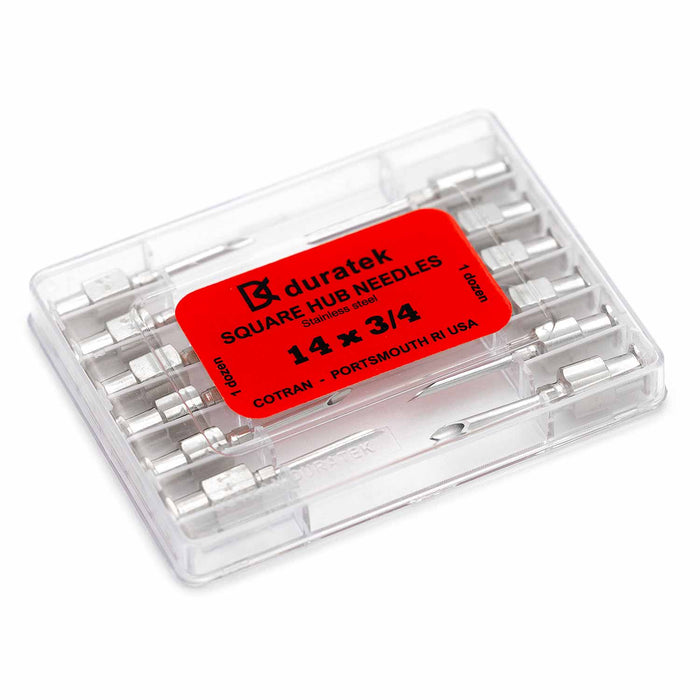 Jeffers Stainless Steel Veterinary Needles, 12 Pack - I3G2 - 14ga x 3/4" - 2