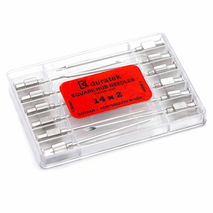 Jeffers Stainless Steel Veterinary Needles, 12 Pack - I3I0 - 14ga x 2" - 4