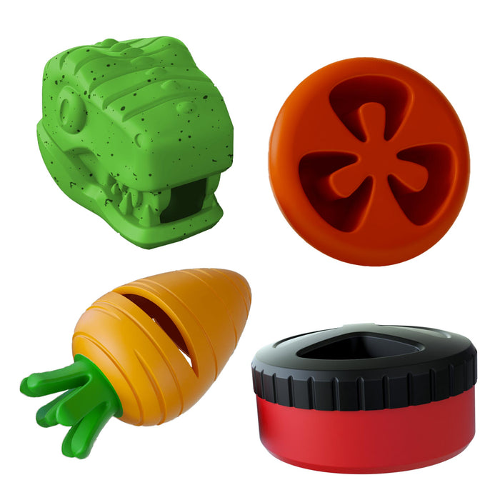 Jeffers Stay Busy Natural Rubber Dog Chew Toys, 4 pc, Medium - I7QD-KIT - Medium - 4 pc - 1