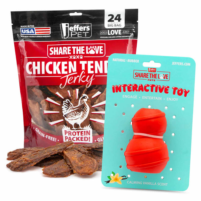 Jeffers Stuffable Dog Chew Toys with Chicken Breast Jerky Treats Kit - JEF2RJ-QN-KIT - (1) Classic - 1 ct - 4