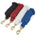 Jeffers Twisted Solid Cotton Horse Lead Ropes with Brass Bolt Snap, 10' L - IATI - Red - 15
