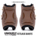 Jeffers Uniquely English Fetlock Boots for Horses, 2 - Pack - IAQO - Medium - Brown - 2 pk - 14