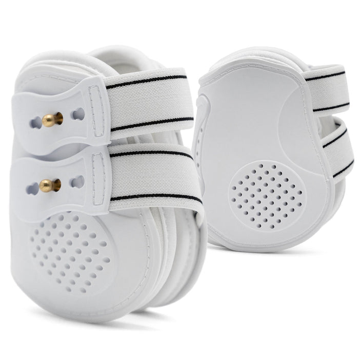 Jeffers Uniquely English Fetlock Boots for Horses, 2 - Pack - IAQT - Medium - White - 2 pk - 1