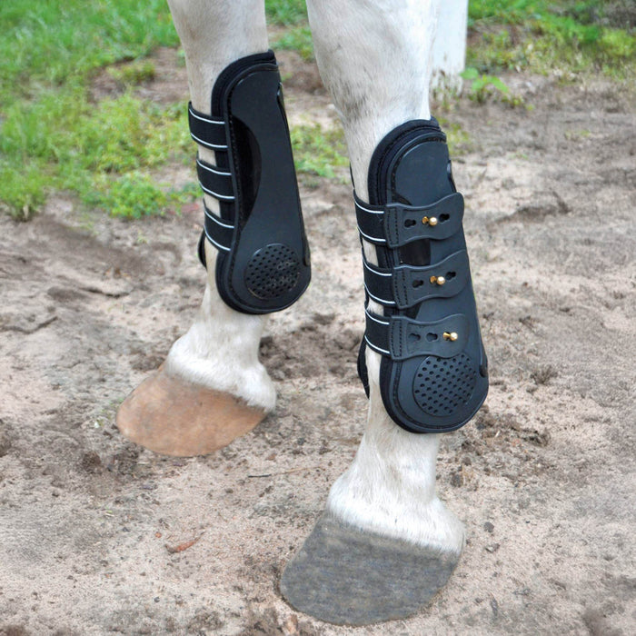 Jeffers Uniquely English Horse Tendon Boots, 2 - Pack - IAQI - Medium - Brown - 2 pk - 9