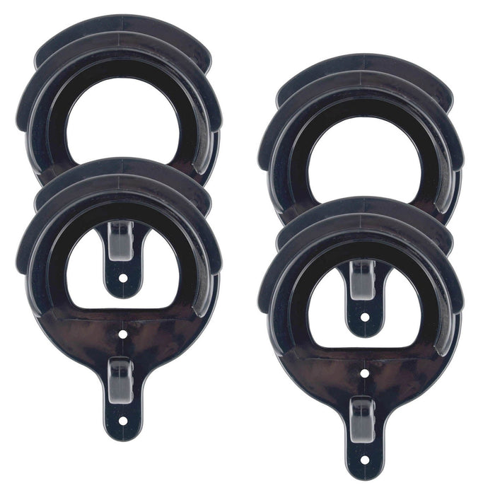 Jeffers Wall Mount Durable Plastic Horse Bridle Bracket - IAH7-4 - Black - 4 - 4