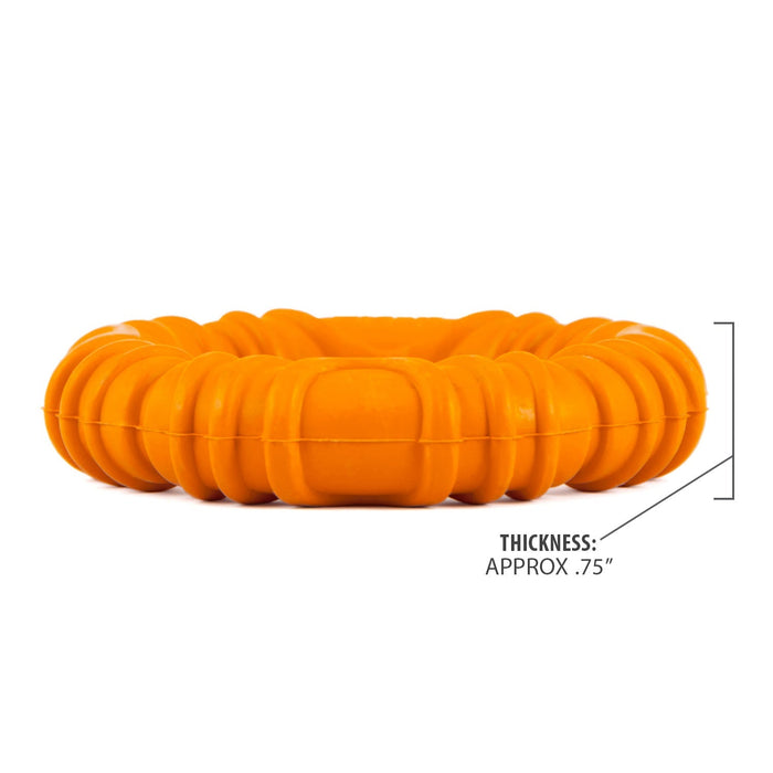 Jeffers Wavy Ring Tugger Natural Rubber Dog Chew Toy for Tug, Fetch & Dental Support - I7RU - Multi - Medium - 1 - 6