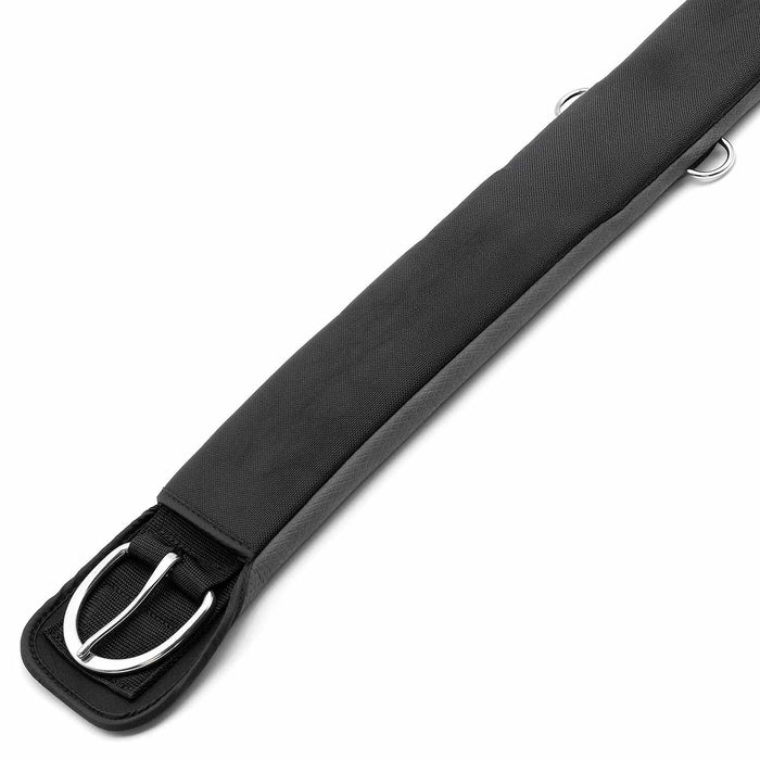 Jeffers Western Neoprene Sleeve Straight Draft Horse Cinch with Stainless Steel Hardware & Non - Slip Back - IA7B - 40 in - Black - 4