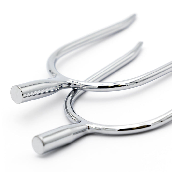 Jeffers Women’s English Spurs – Prince of Wales, Tom Thumb & Blunt End Styles - A8C9 - Chrome - Plated Blunt End Slip - On Spurs - Pair - 2 ct - 15