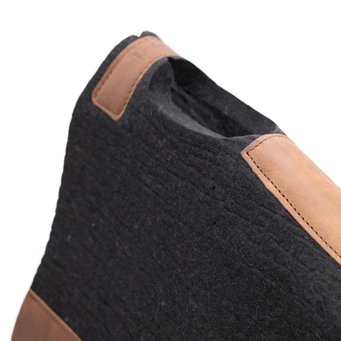 Jeffers WoolLuxe 100% Wool Felt Equine Saddle Pad – Cushioned, Breathable, and Shock - Absorbing - JEF13A - Black - 30" x 30" - 3/4" - 49